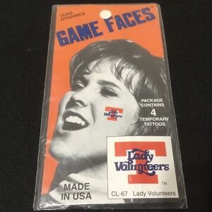 Lady Volunteers Tattoos (4) University of Tennessee Game Faces Women and Girls.